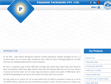 Tablet Screenshot of paradisepackaging.net